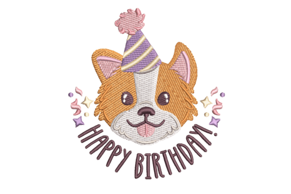 Birthday Corgi Embroidery: A Seasonal Design Review