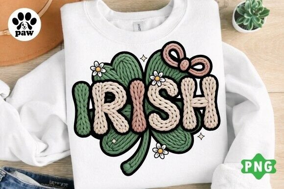 Irish Faux Embroidery PNG for St. Patrick's Day Sales